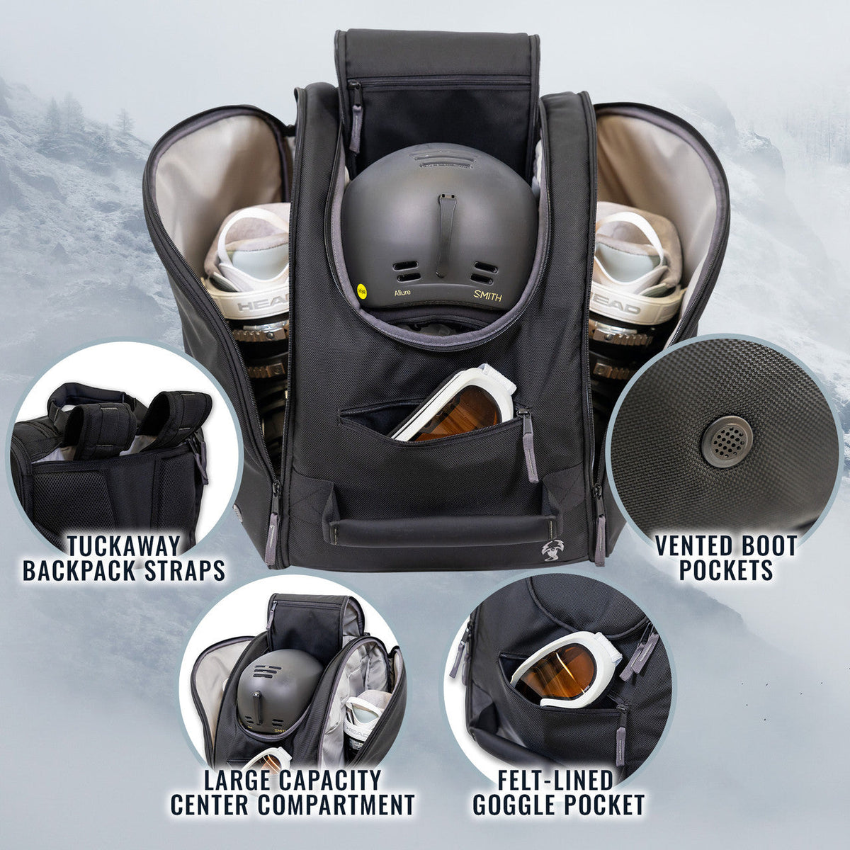 Mountain Essential Ski, Boot & Helmet Backpack, photo 8 of 11