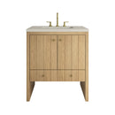 James Martin Hudson 30" Single Bathroom Vanity, Light Natural Oak