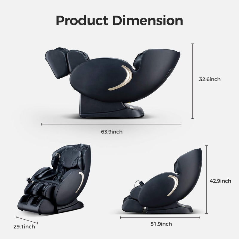 Bosscare Full Body 3D Zero Gravity Shiatsu Recliner Massage Chair With App (SAK32840)