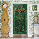 GobekUsa Botanic Garden Velvet Blackout Curtains - Retro Emerald Green - Luxury Quality
