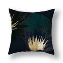 Botanical big leaves cushion covers living room decorative pillows by Decorbites
