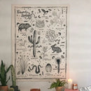 Botanical floral desert species wall hanging beige living room decor by Decorbites