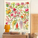 Botanical floral tapestry wall hanging – bedroom flower decor by Decorbites