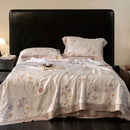 GobekUsa Eucalyptus Fiber Flowers Summer Quilt Set: Silky, Cool Comfort for Bedtime Bliss