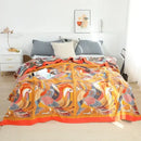 GobekUsa Cotton Leisure Blanket: Luxury Soft Blanket for Summer, Single/Double Bedspread, Sofa Towel - Nordic Home Decor