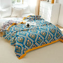 GobekUsa Cotton Leisure Blanket: Luxury Soft Blanket for Summer, Single/Double Bedspread, Sofa Towel - Nordic Home Decor