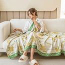 GobekUsa Bamboo Four Layer Gauze Summer Quilt - Cool & Refreshing Thin Blanket