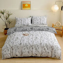 GobekUsa Brushed Printed Duvet Cover Set with 2 Pillowcases, Queen/Single Size