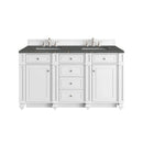 James Martin Bristol 60" Double Bathroom Vanity, Bright White