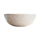 Natural Stone Marble Round Vessel Bathroom Sink In Beige 16