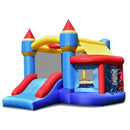 Castle Slide Inflatable Bounce House with Ball Pit and Basketball Hoop by LJGDeals