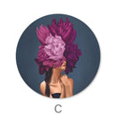 Bouquet Woman Canvas - Circle