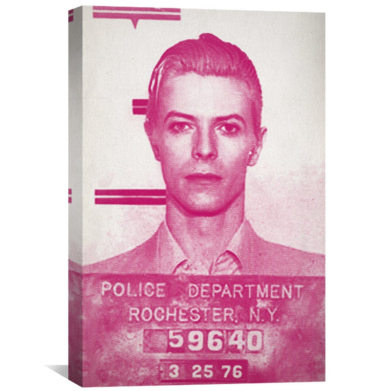 Bowie Mugshot Pink Canvas