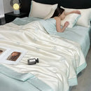 GobekUsa Bowknot Embroidered Summer Bedding Set - Soft & Skin-friendly Quilt, Duvet, Pillowcases