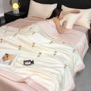 GobekUsa Bowknot Embroidered Summer Bedding Set - Soft & Skin-friendly Quilt, Duvet, Pillowcases