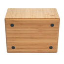 2-Piece Stackable Bamboo Storage Box Set with Labeling Clips | Large (14”) & Small (12”) Eco-Friendly Nested Bins for Home & Office by MobilevisionUS