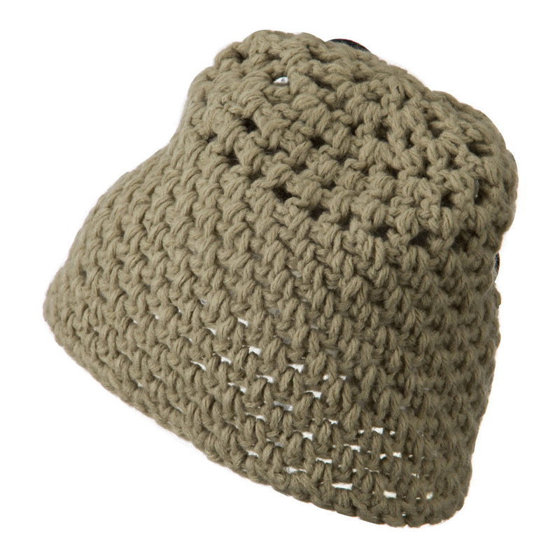 Woman's Bio Polar Fleece Flower Beanie