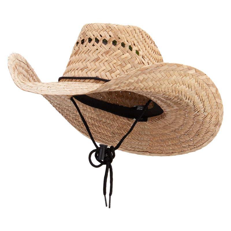 Elastic Tie Palm Leaf Vent Hat