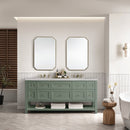 James Martin Breckenridge 72" Double Bathroom Vanity, Smokey Celadon