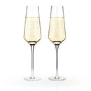 Raye Angled Crystal Champagne Flutes Set of 2 by Viski