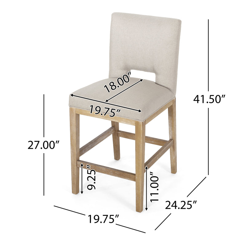 27 Inch Counter Stools, Set of 2, Fabric, photo 5 of 10
