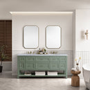 James Martin Breckenridge 72" Double Bathroom Vanity, Smokey Celadon