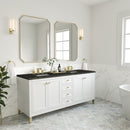 James Martin Chicago 72" Double Bathroom Vanity, Glossy White