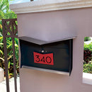 ButterFly Box in JET BLACK - Wall Mount Mailbox