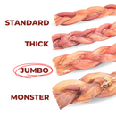 6 Inch Jumbo Braided Bully Stick