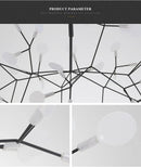 GobekUsa Branch Design Nordic Chandelier - Rose Gold/Black