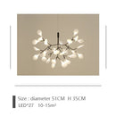 GobekUsa Branch Design Nordic Chandelier - Rose Gold/Black