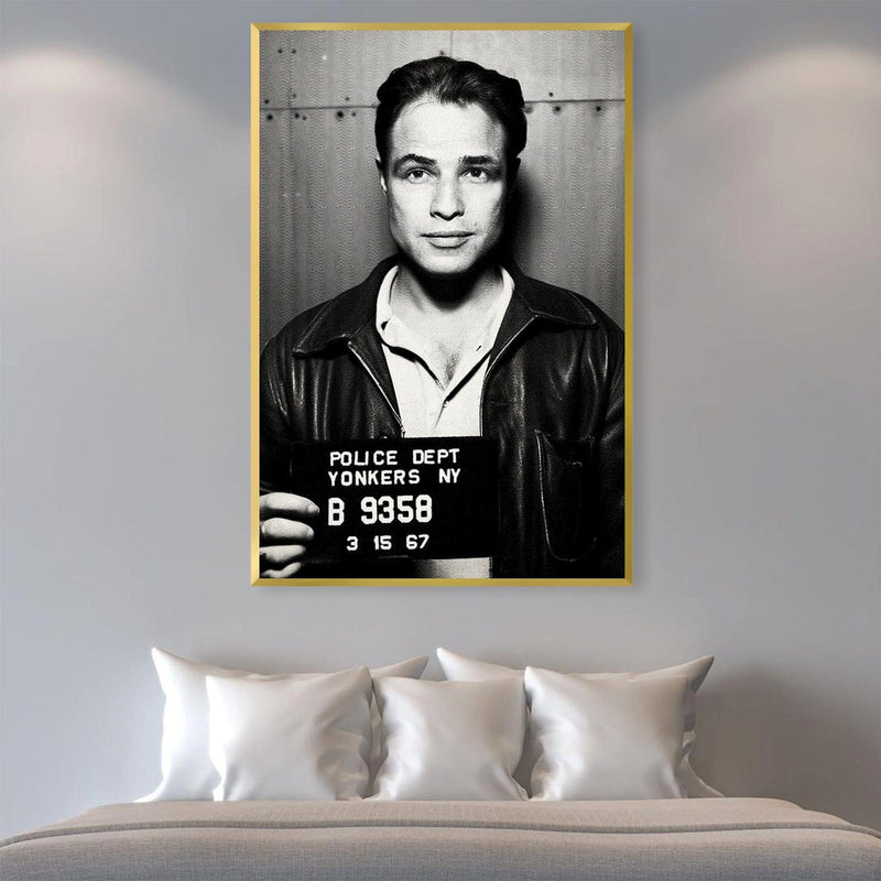 Brando Mugshot Black Canvas