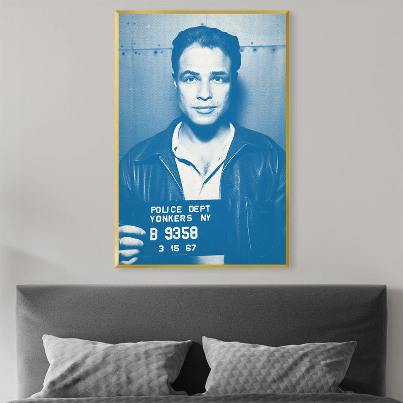 Brando Mugshot Blue Canvas