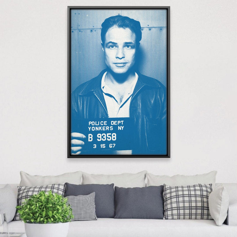 Brando Mugshot Blue Canvas