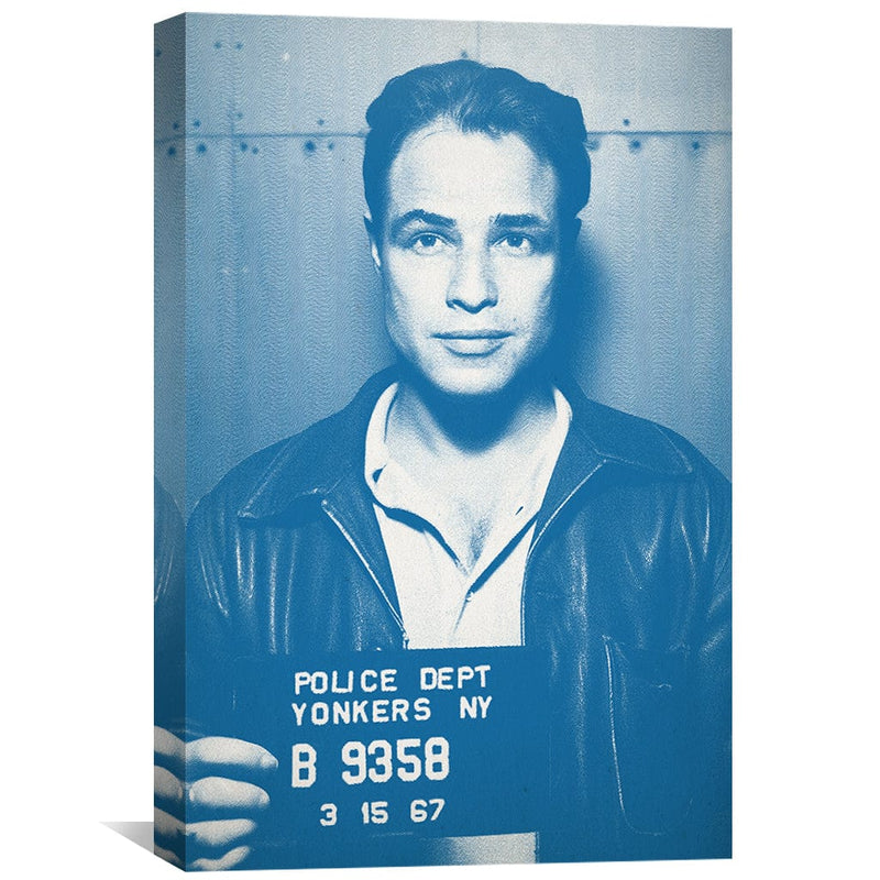 Brando Mugshot Blue Canvas