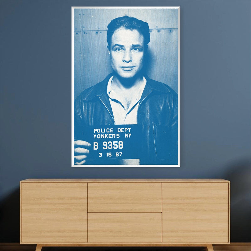 Brando Mugshot Blue Canvas