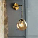 GobekUsa Glass Ball Wall Light: Gold Sconces for Bedroom & Living Room