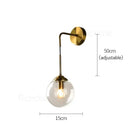 GobekUsa Glass Ball Wall Light: Gold Sconces for Bedroom & Living Room