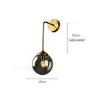 GobekUsa Glass Ball Wall Light: Gold Sconces for Bedroom & Living Room