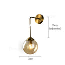GobekUsa Glass Ball Wall Light: Gold Sconces for Bedroom & Living Room