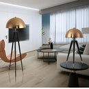 GobekUsa Coyote Gold Tripod Floor Lamp for Home Decor in Living Room or Bedroom