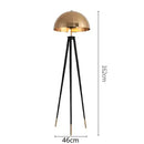 GobekUsa Coyote Gold Tripod Floor Lamp for Home Decor in Living Room or Bedroom