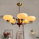 GobekUsa Cream Glass Pendant Chandelier for Home Decor