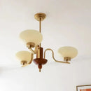 GobekUsa Cream Glass Pendant Chandelier for Home Decor