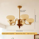 GobekUsa Cream Glass Pendant Chandelier for Home Decor