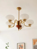 GobekUsa Cream Glass Pendant Chandelier for Home Decor