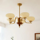 GobekUsa Cream Glass Pendant Chandelier for Home Decor