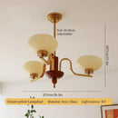 GobekUsa Cream Glass Pendant Chandelier for Home Decor