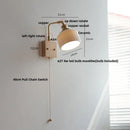 GobekUsa Ceramic LED Wall Light Fixture White Copper Walnut Ash Bedside Lamp