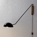 GobekUsa Adjustable Metal Wood Wall Lamp LED E27 Swing Arm Sconces for Living Room